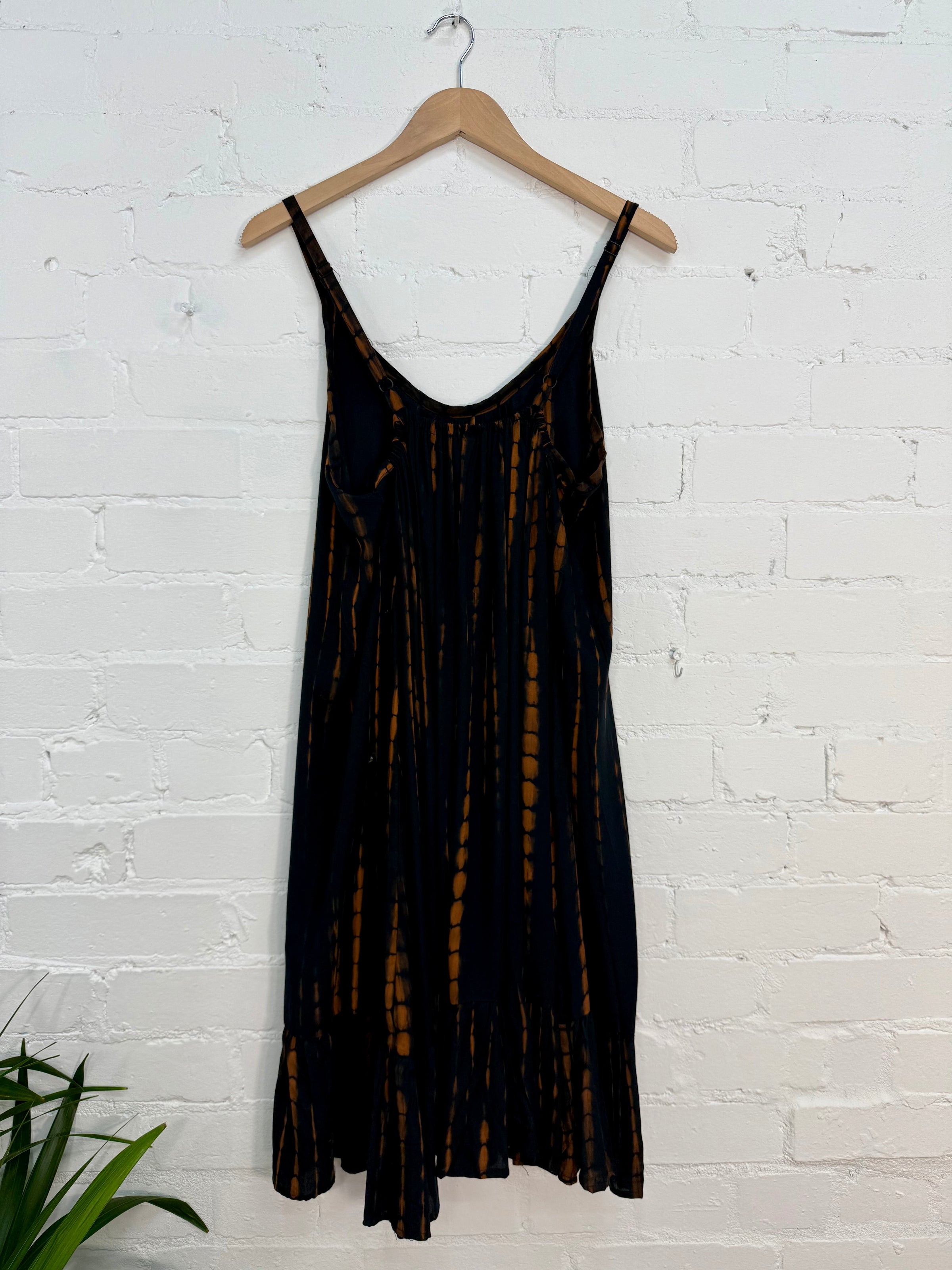 Snake Dye Strappy Midi Dress