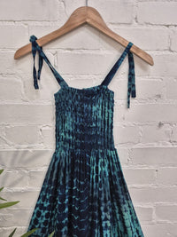 Snake Dye Strappy Short Dress