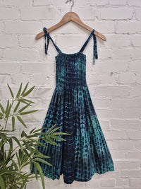 Snake Dye Strappy Short Dress