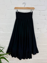 Elasticated Button Skirt