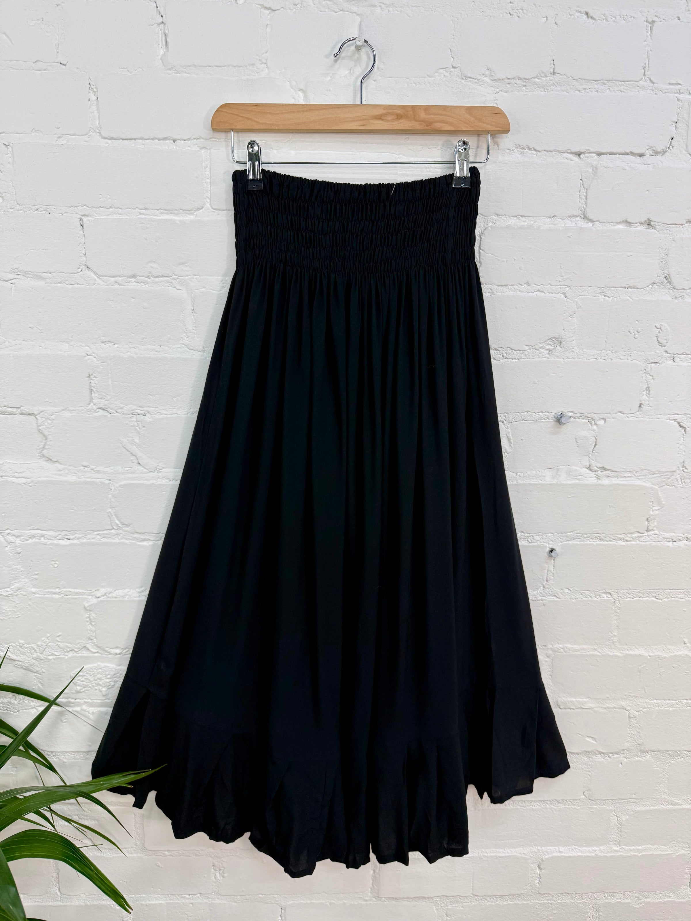 Elasticated Button Skirt