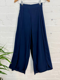 Plain Side Split Trousers & Tube Top Set