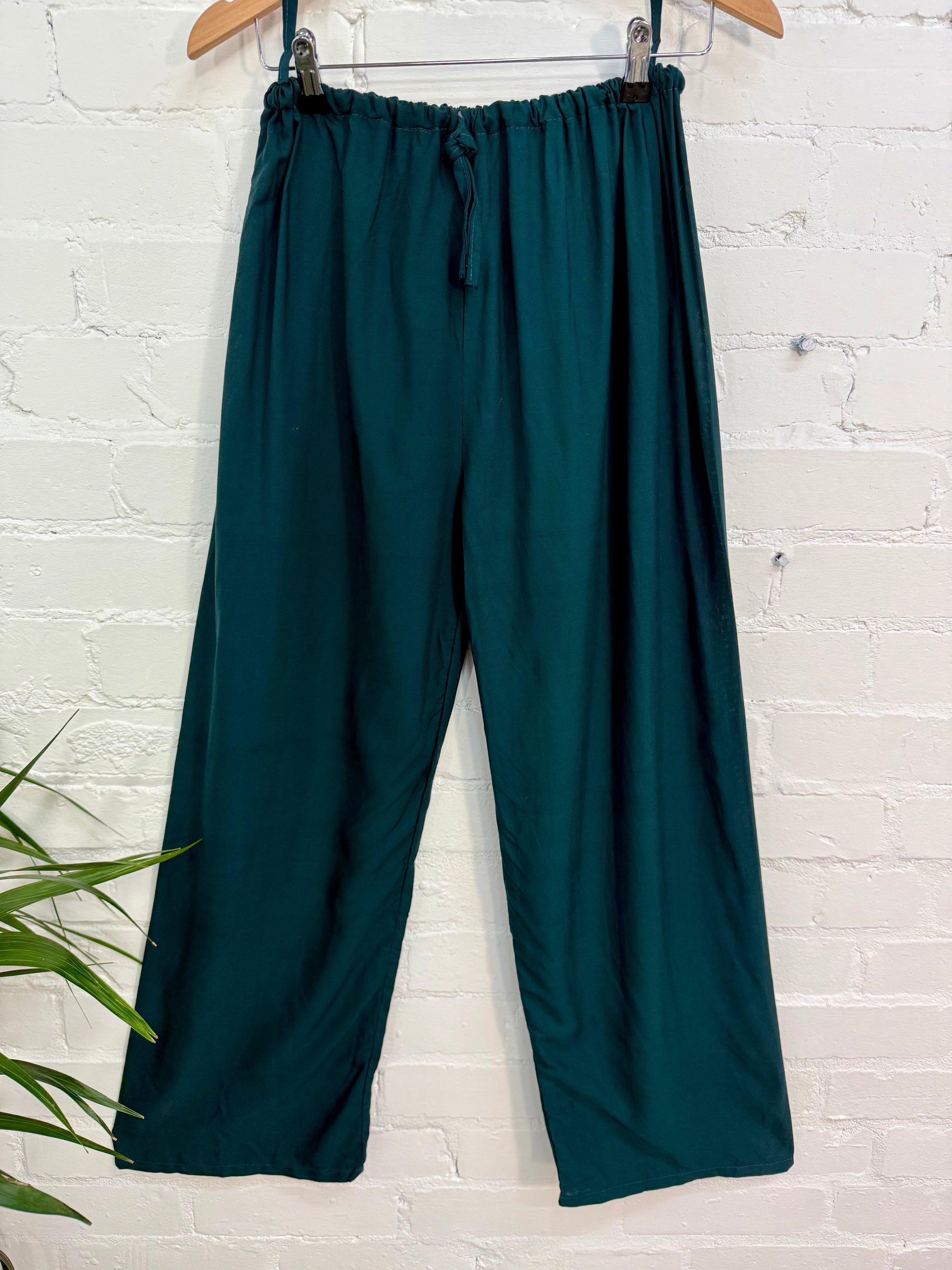 Plain Trousers And Halter Top Set