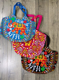 Elephant Embroidered Shopping Bag