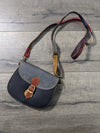 Oval Recycled Leather Shoulder Bag