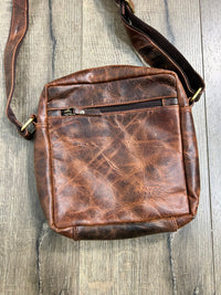 Plain Medium Leather Shoulder Bag