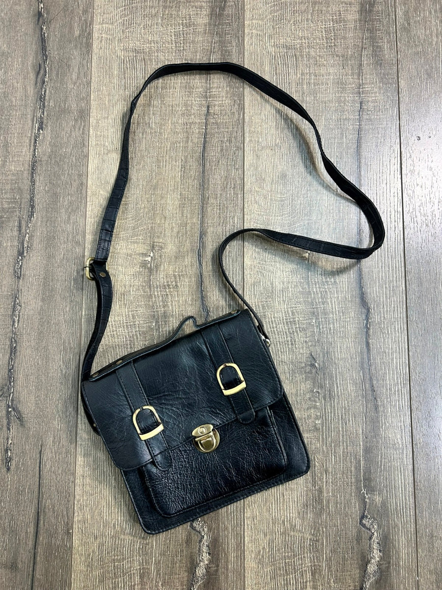 Plain Leather Shoulder Bag