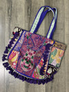 Embroidered Tassel Shopper Bag