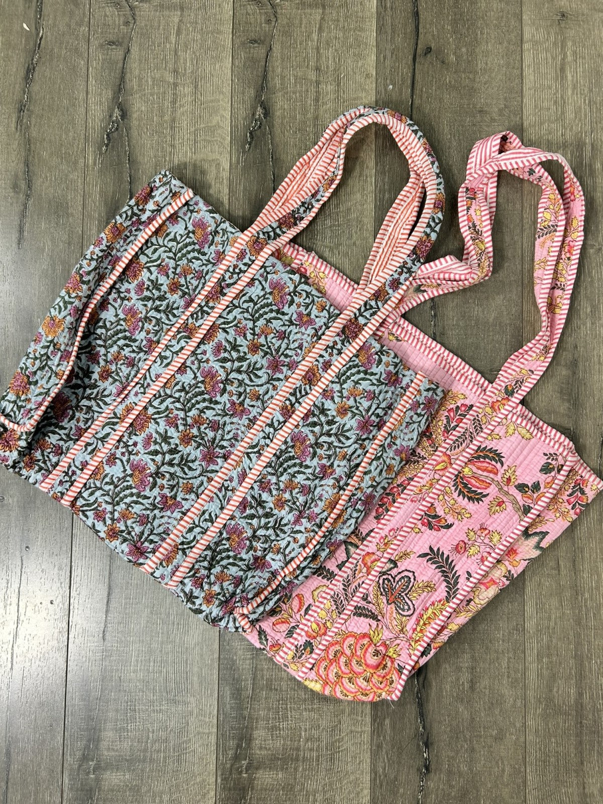 Quilted Floral Print Large Shopper