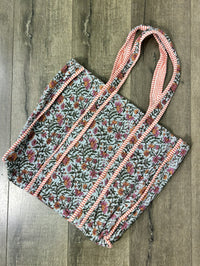 Quilted Floral Print Large Shopper