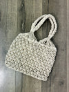 Cream Macrame Shoulder Bag