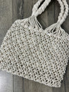 Cream Macrame Shoulder Bag