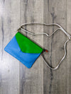 Plain Leather Flap Clutch Bag