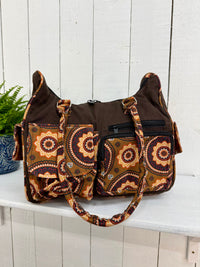 Print & Plain Shoulder Bag