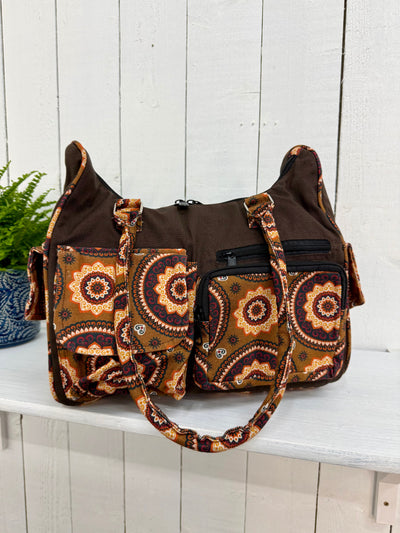 Print & Plain Shoulder Bag