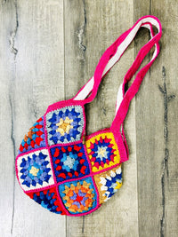 Small Crochet Patchwork Shoulder Bag