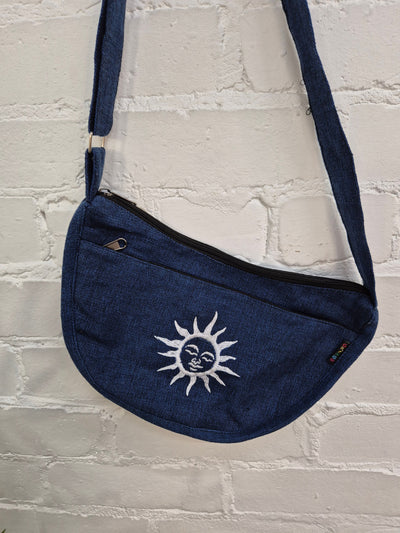 Sun Embroidered Shoulder Bag