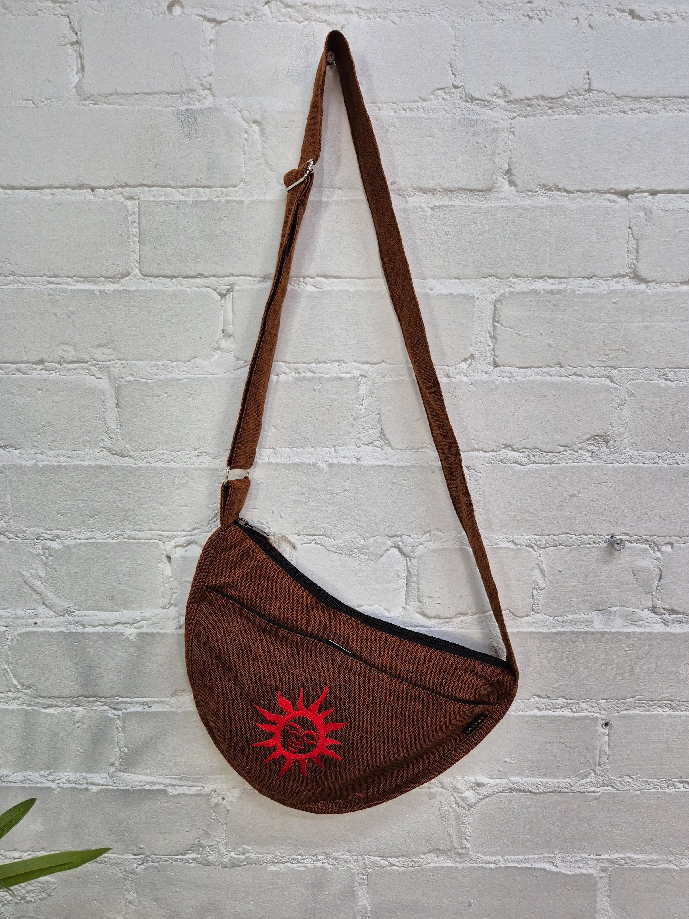 Sun Embroidered Shoulder Bag