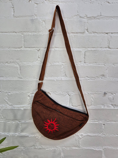 Sun Embroidered Shoulder Bag