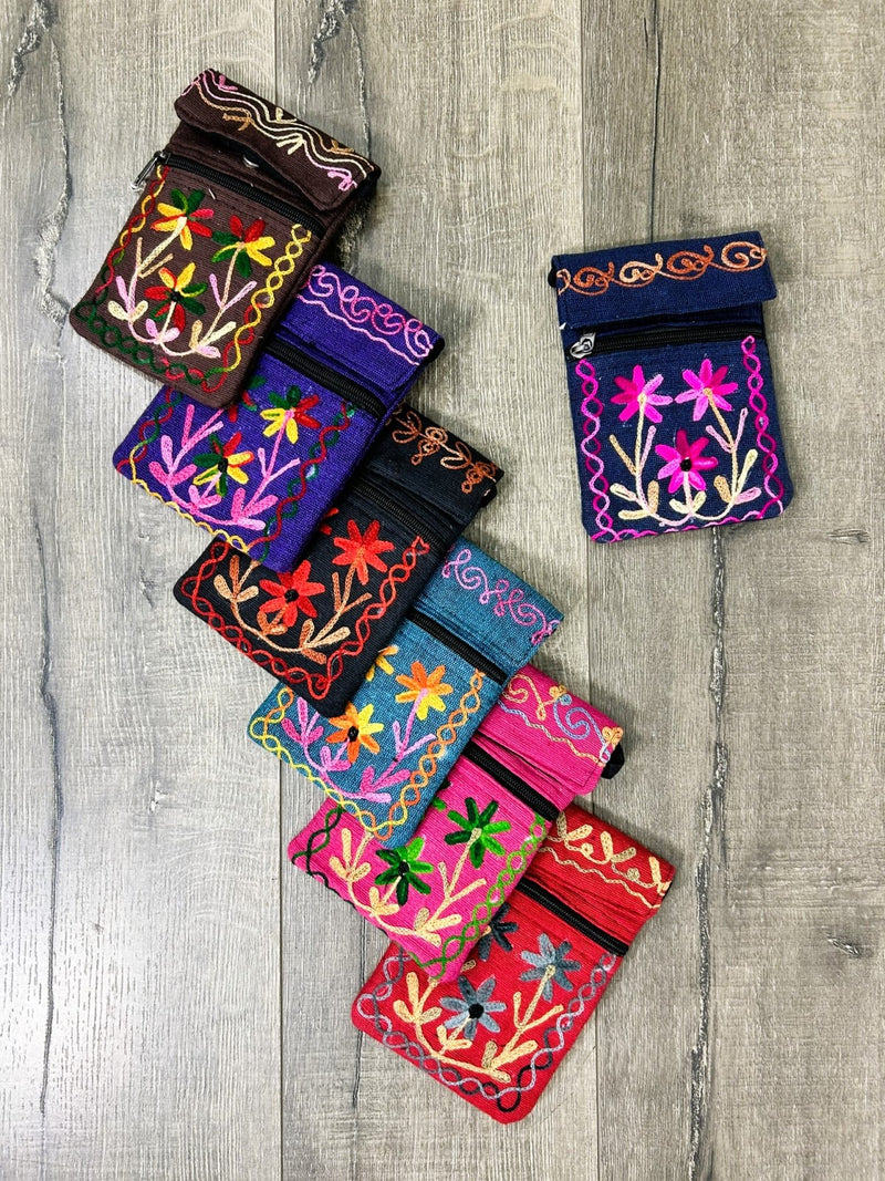 Embroidered String Bag