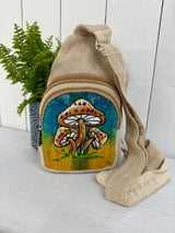 Mushroom Embroidered Single Strap Backpack
