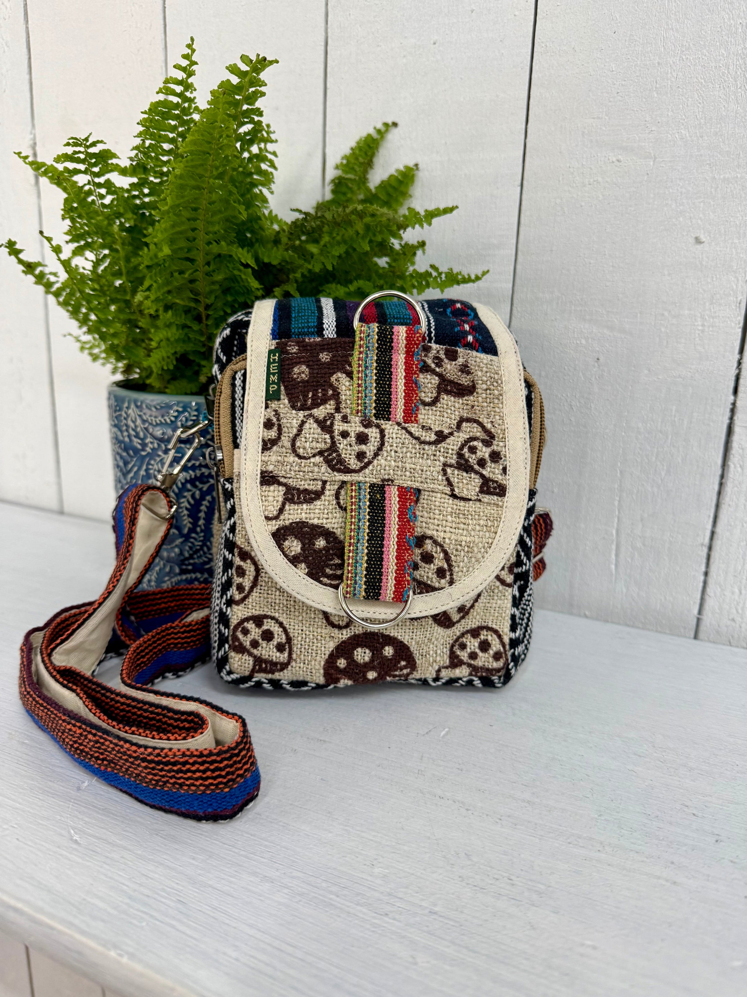 Hemp & Gheri Patchwork Passport Bag
