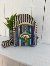 Mushroom Embroidered Single Strap Backpack