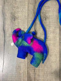 Colourful Elephant Felt Bag