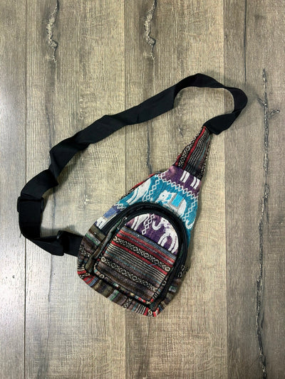 Elephant Patch Single Strap Backpack