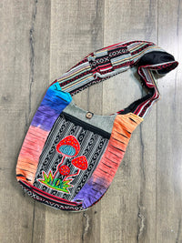 Mushroom Embroidered Shoulder Bag