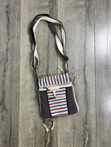 Natural & Gheri Stripe Passport Bag