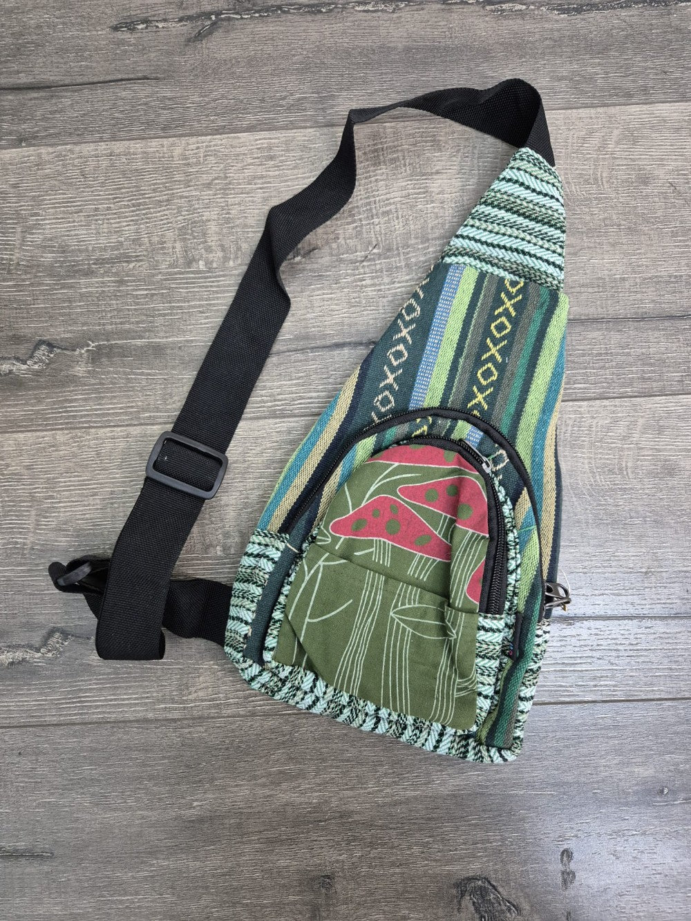 Mushroom Print Gheri Single Strap Rucksack
