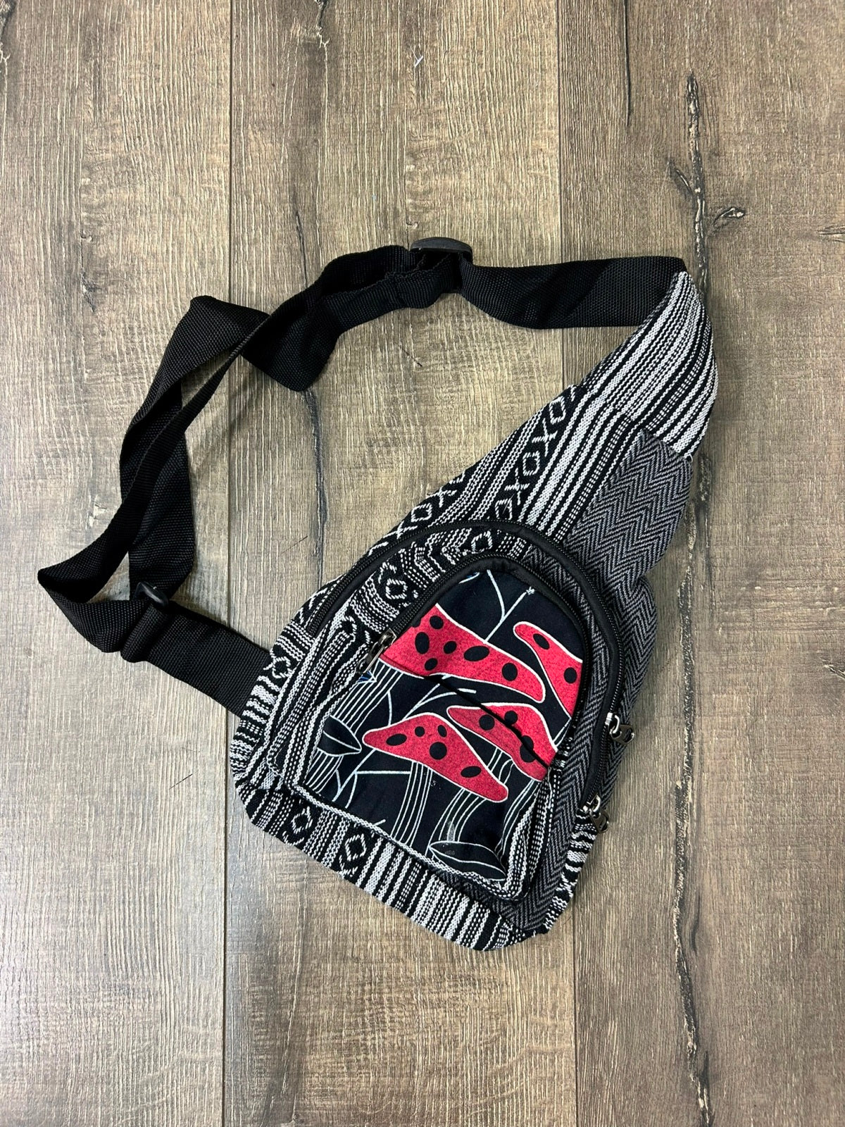 Mushroom Print Gheri Single Strap Rucksack