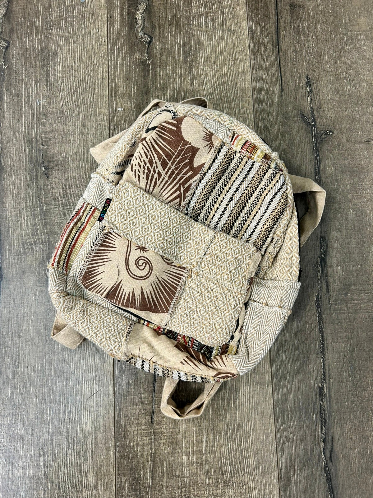 Small Natural Patchwork Gheri Rucksack
