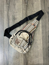 Natural Patchwork Gheri Single Strap Rucksack