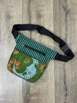 Moon Print Striped Bumbag