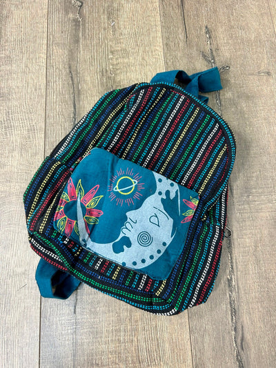 Moon Print Striped Rucksack