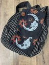 Large Moon Print Striped Rucksack