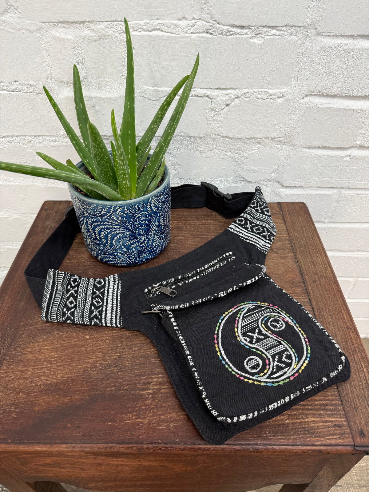 Yin Yang Embroidered Money Belt
