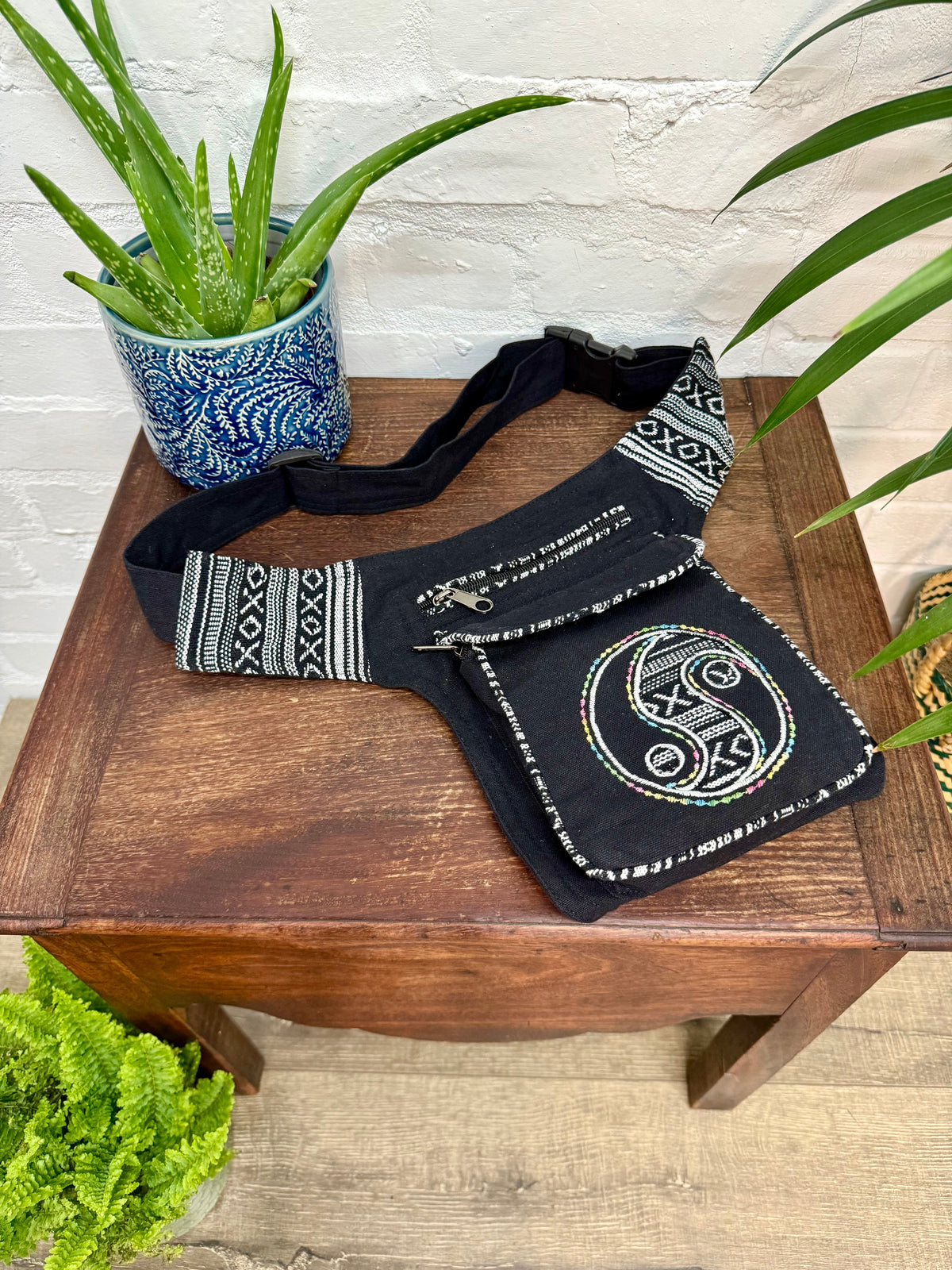Yin Yang Embroidered Money Belt