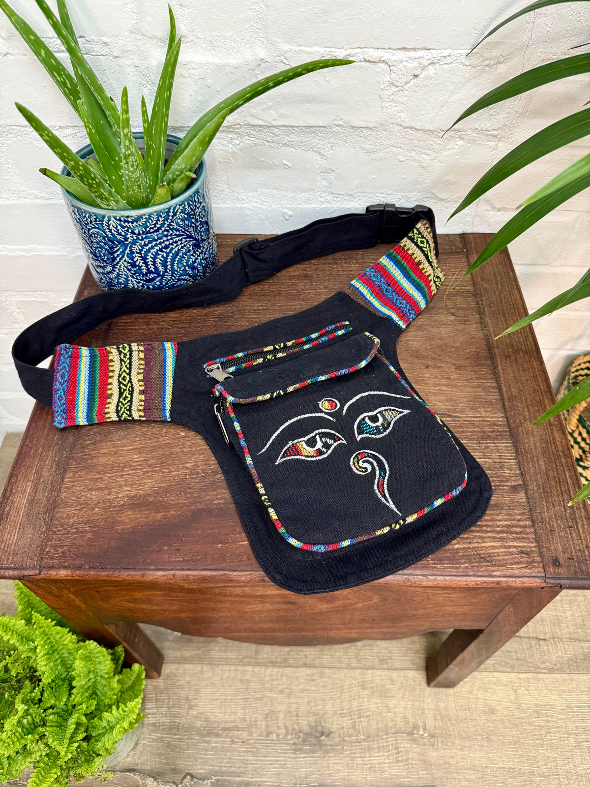Eyes Embroidered Money Belt