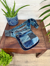 Denim & Stonewash Patchwork Money Belt