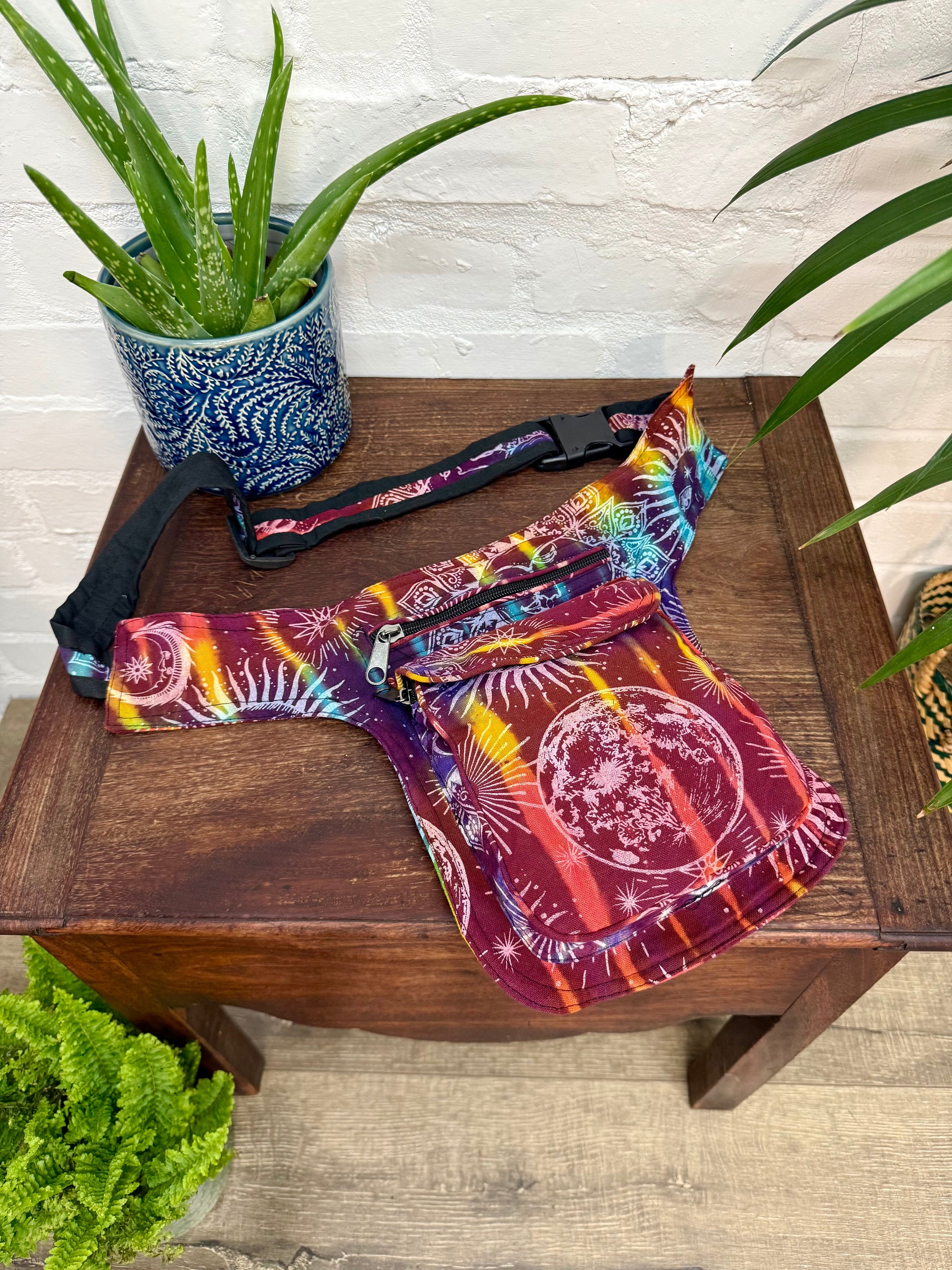Tie-Dye Celestial Print Money Belt