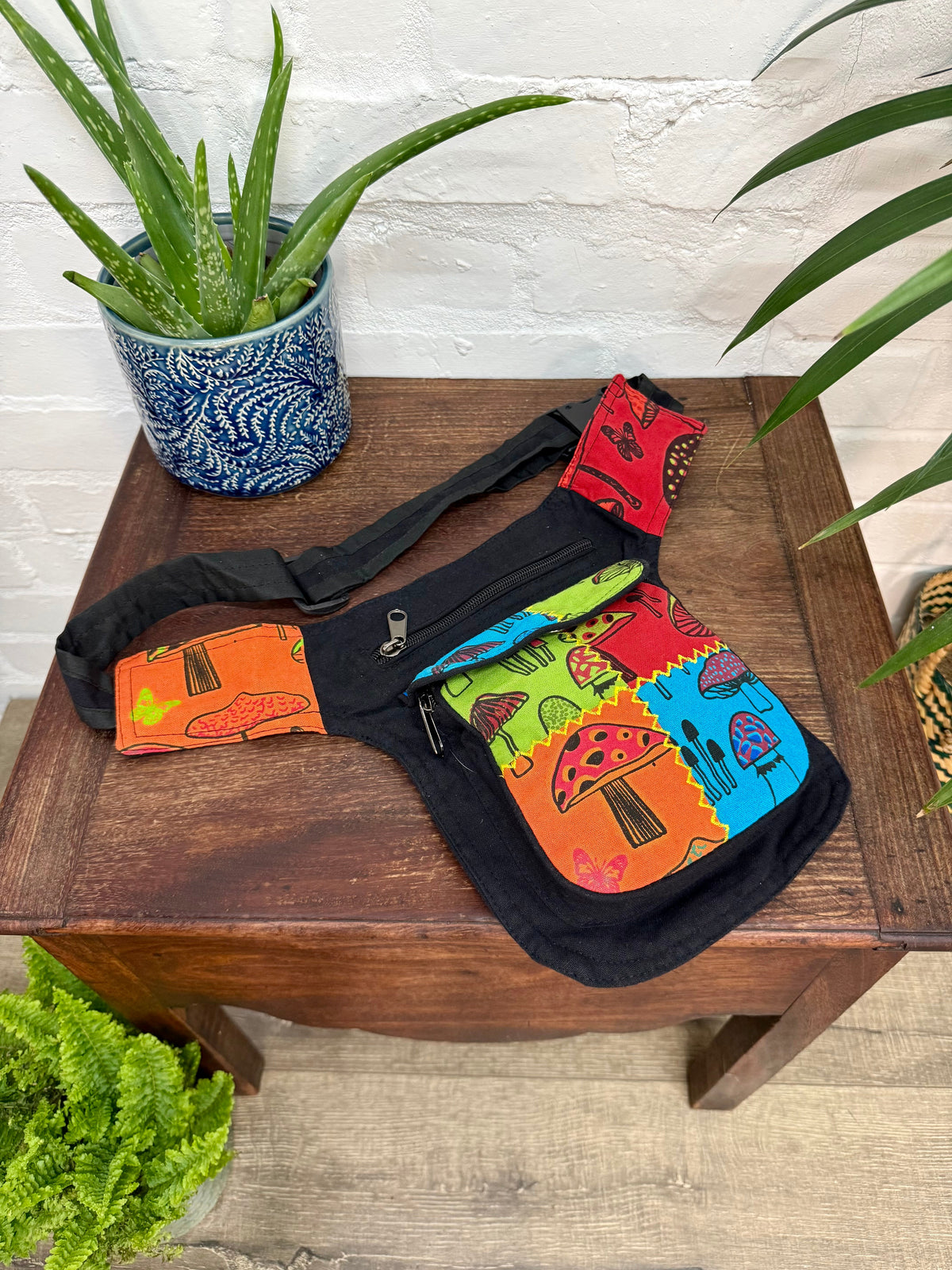 Mushroom Print Money Belt