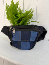 Plain & Denim Patch Bum Bag
