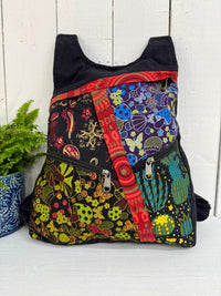 Printed Patchwork Backpack
