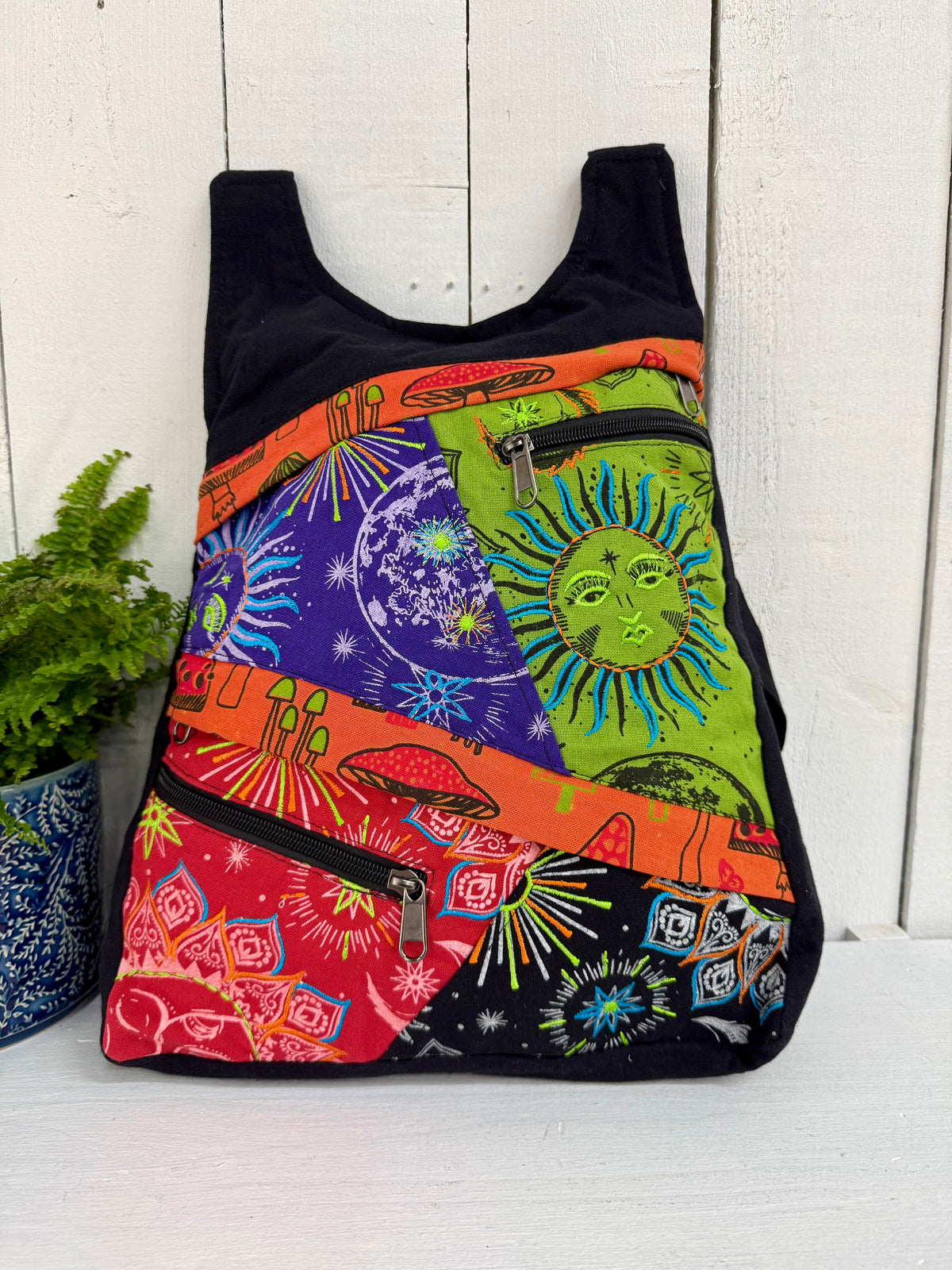 Bright Mixed Patch Backpack