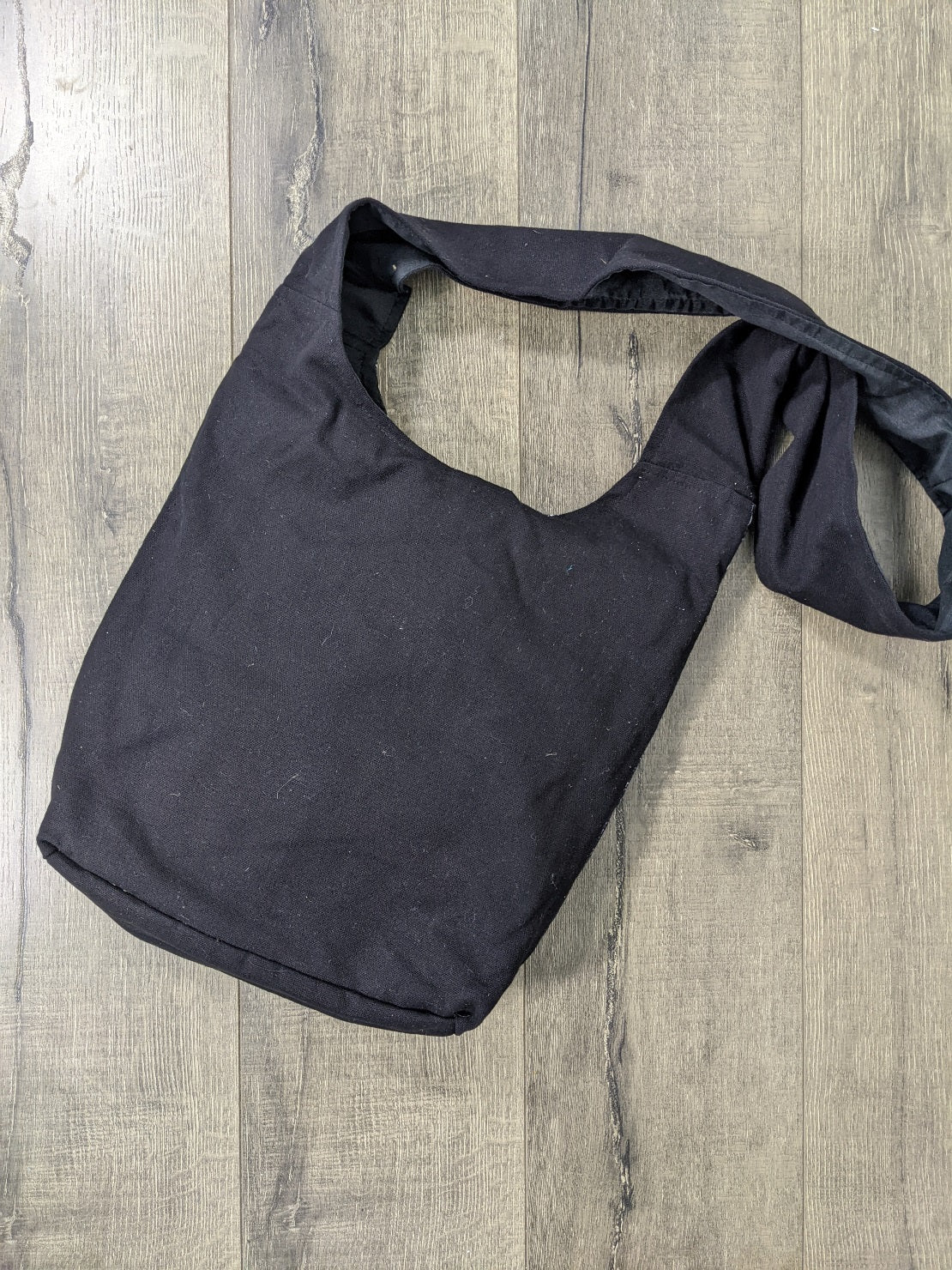 Black Shoulder Bag With Yoga & Chakra