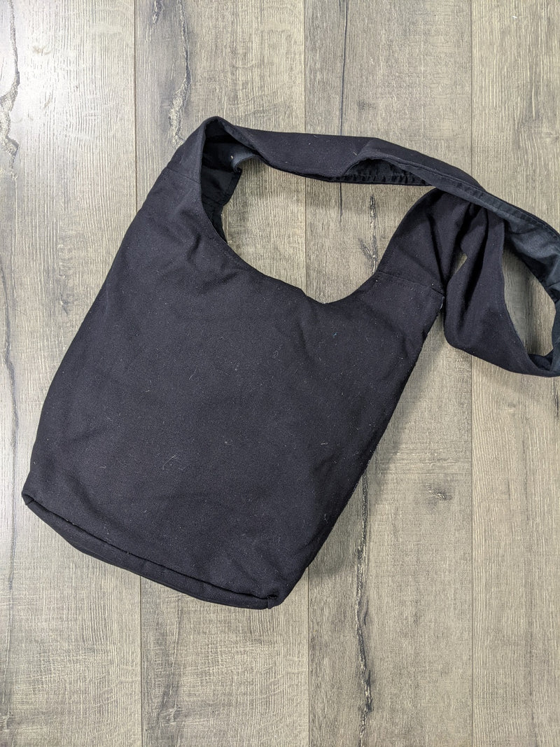 Black Shoulder Bag With Yoga & Chakra