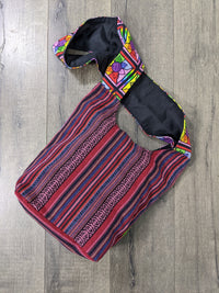 Rainbow Screen Print Chakra Flower Shoulder Bag